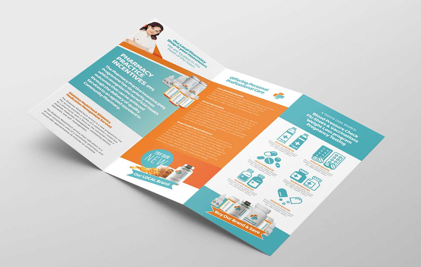 Pharmacy Tri Fold Brochure Template – Psd, Ai & Vector In Pharmacy Brochure Template Free