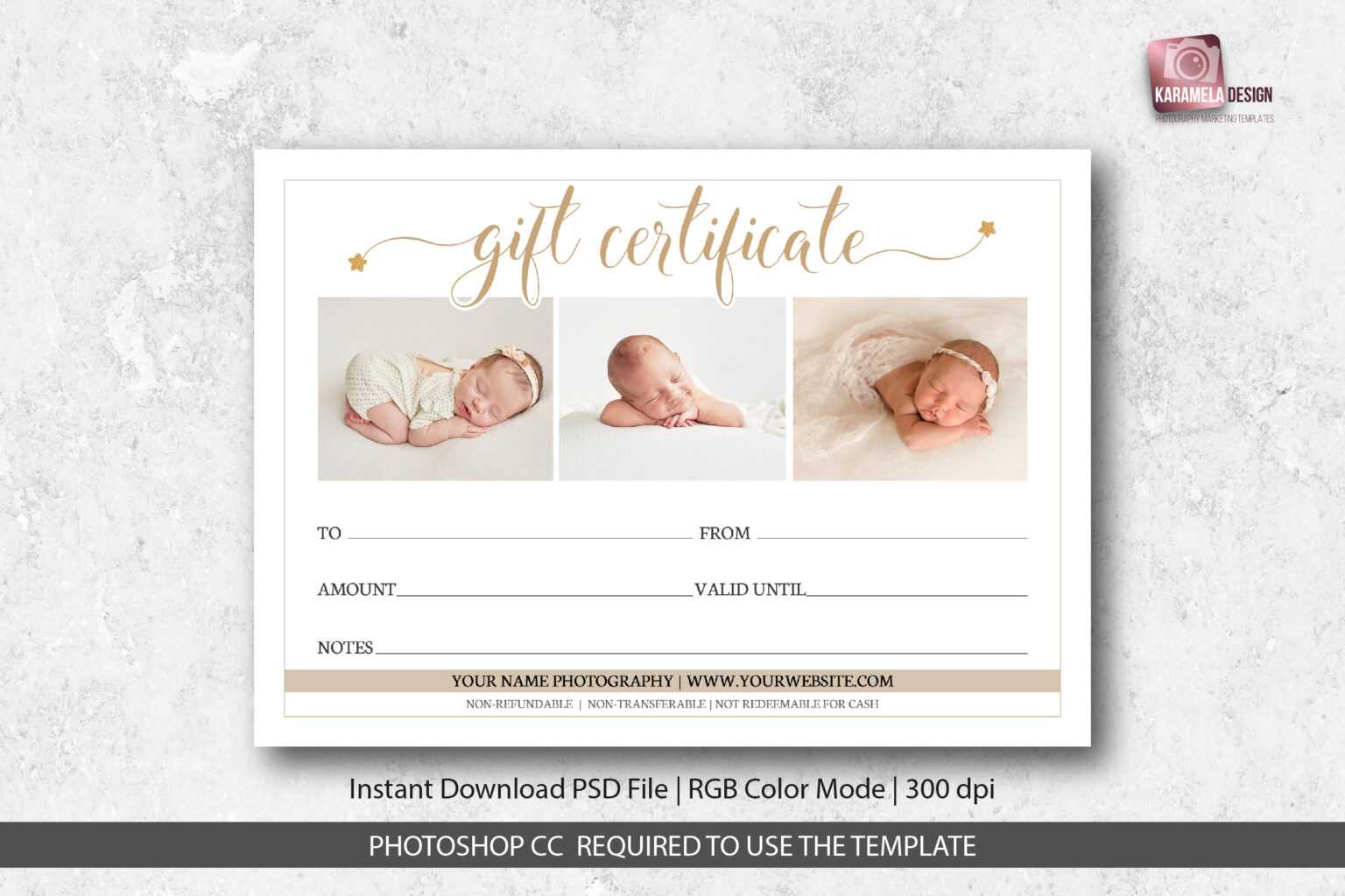 Photography Studio Gift Certificate Template With Gift Certificate