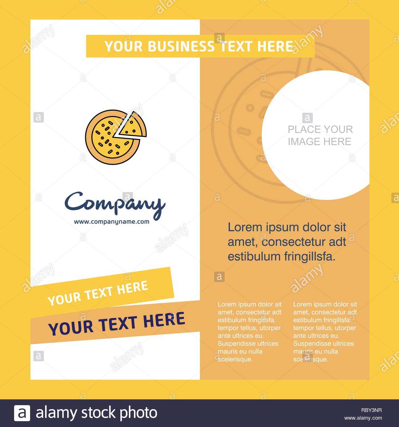 Pizza Company Brochure Template. Vector Busienss Template Throughout Zoo Brochure Template