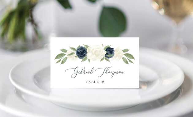 Place Card Template, Escort Card Template, Printable Wedding for Place Card Setting Template