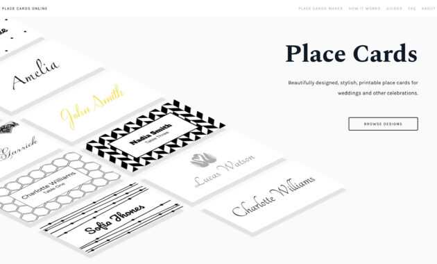Place Cards Online - Place Cards Maker. Beautifully Designed with Celebrate It Templates Place Cards