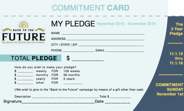 Pledge Card Template Word ] - Free Pledge Card Template pertaining to Church Pledge Card Template