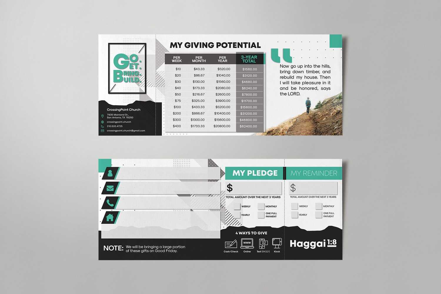 Pledge Cards & Commitment Cards | Church Campaign Design Throughout Pledge Card Template For Church