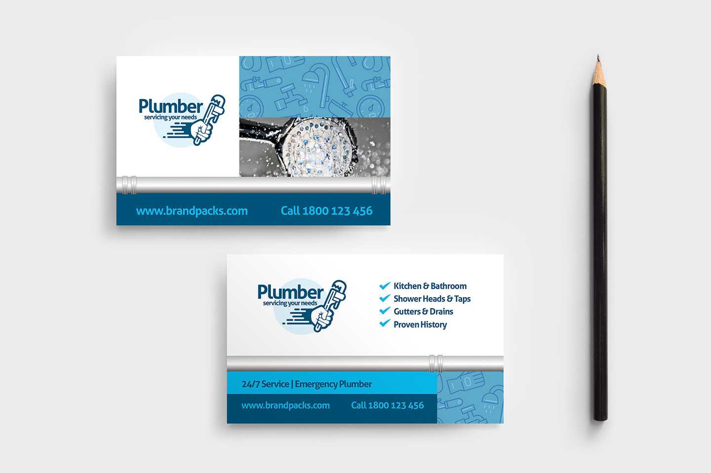 Plumber Business Card Template In Psd, Ai & Vector Within Create Business Card Template Photoshop