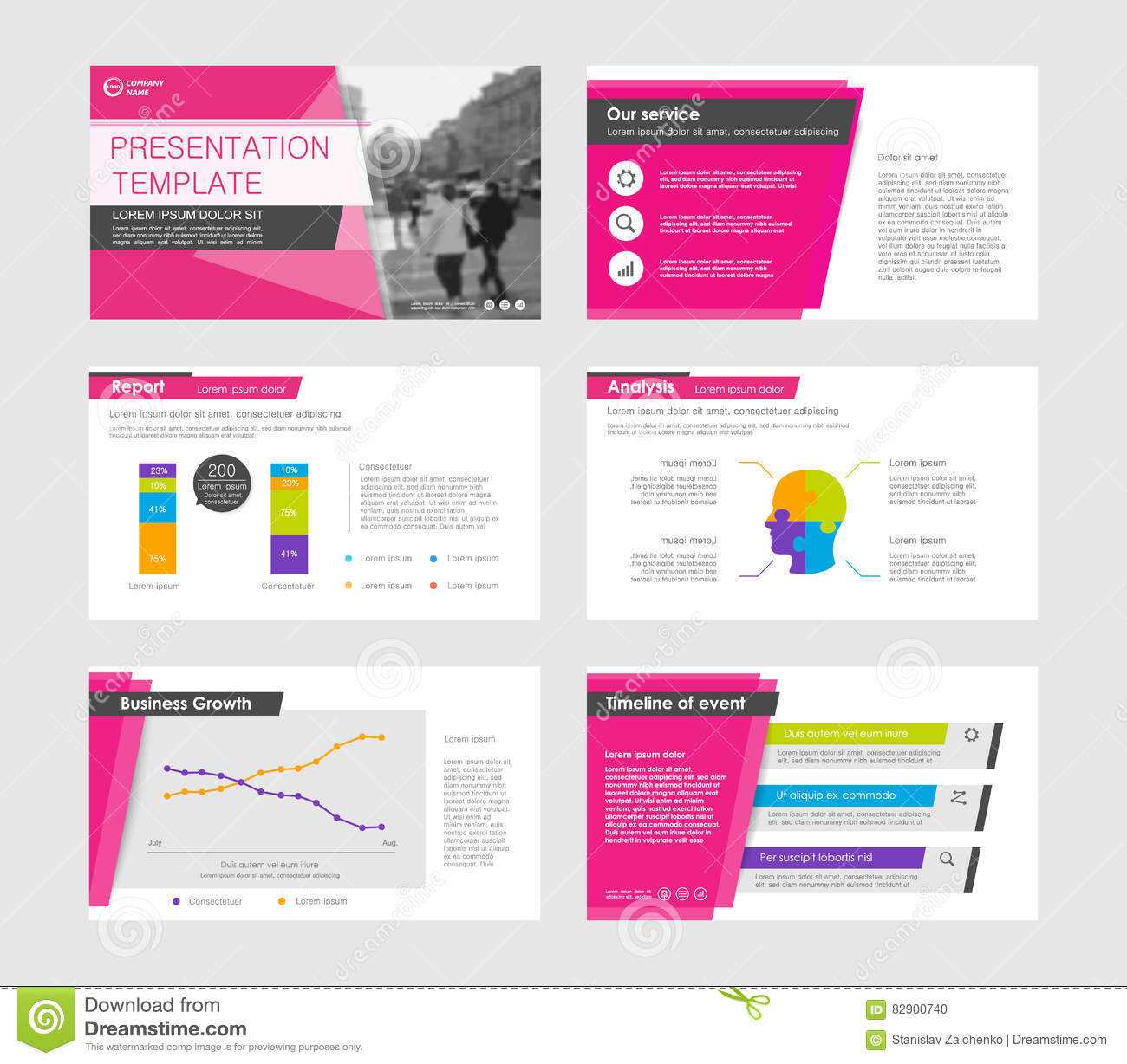 Powerpoint Presentation Template Background. Stock Vector With Regard To Keynote Brochure Template