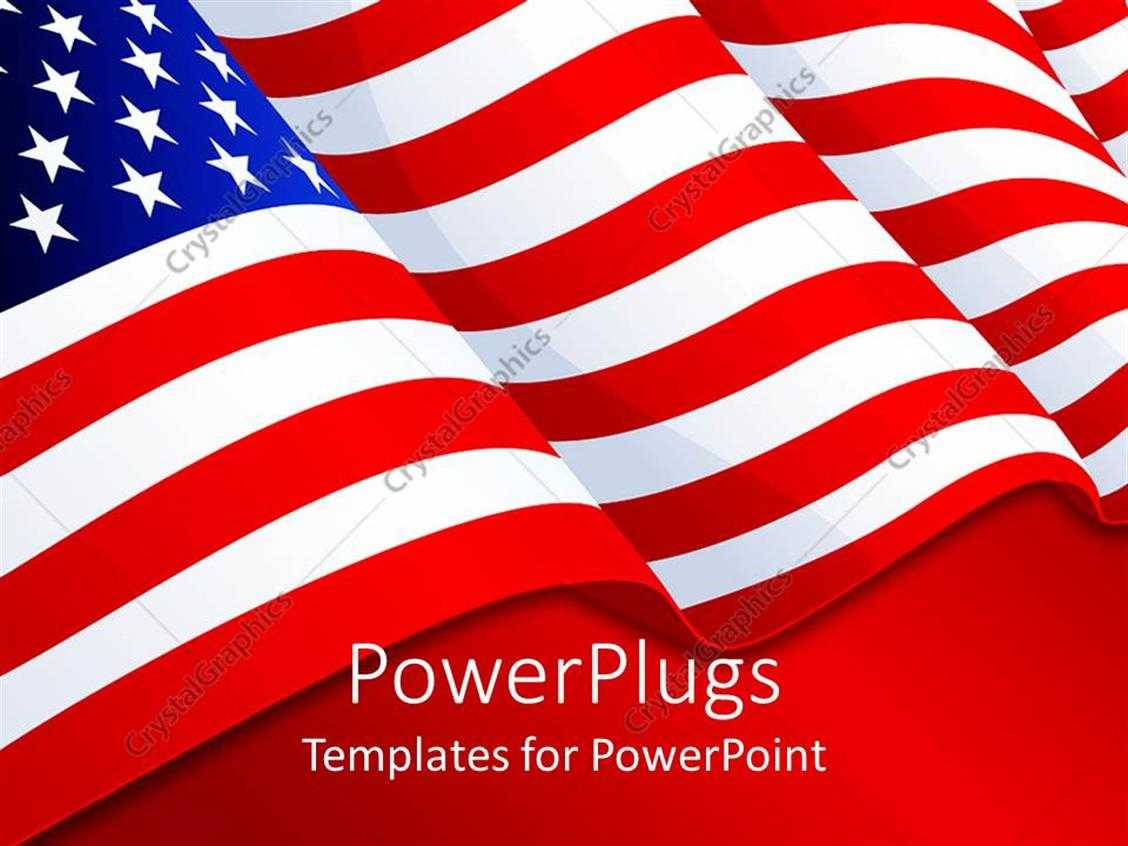 Powerpoint Template American Flag Patriotic Background With Within