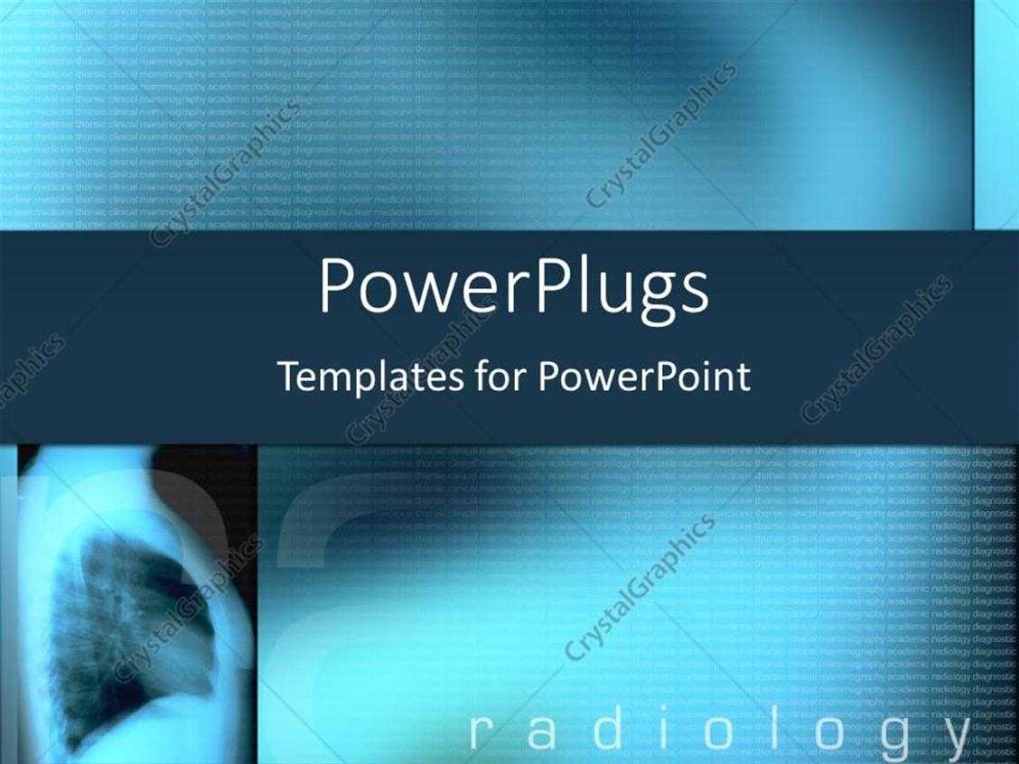 Powerpoint Template: Blue X Ray With Radiology Text On A Pertaining To Radiology Powerpoint Template