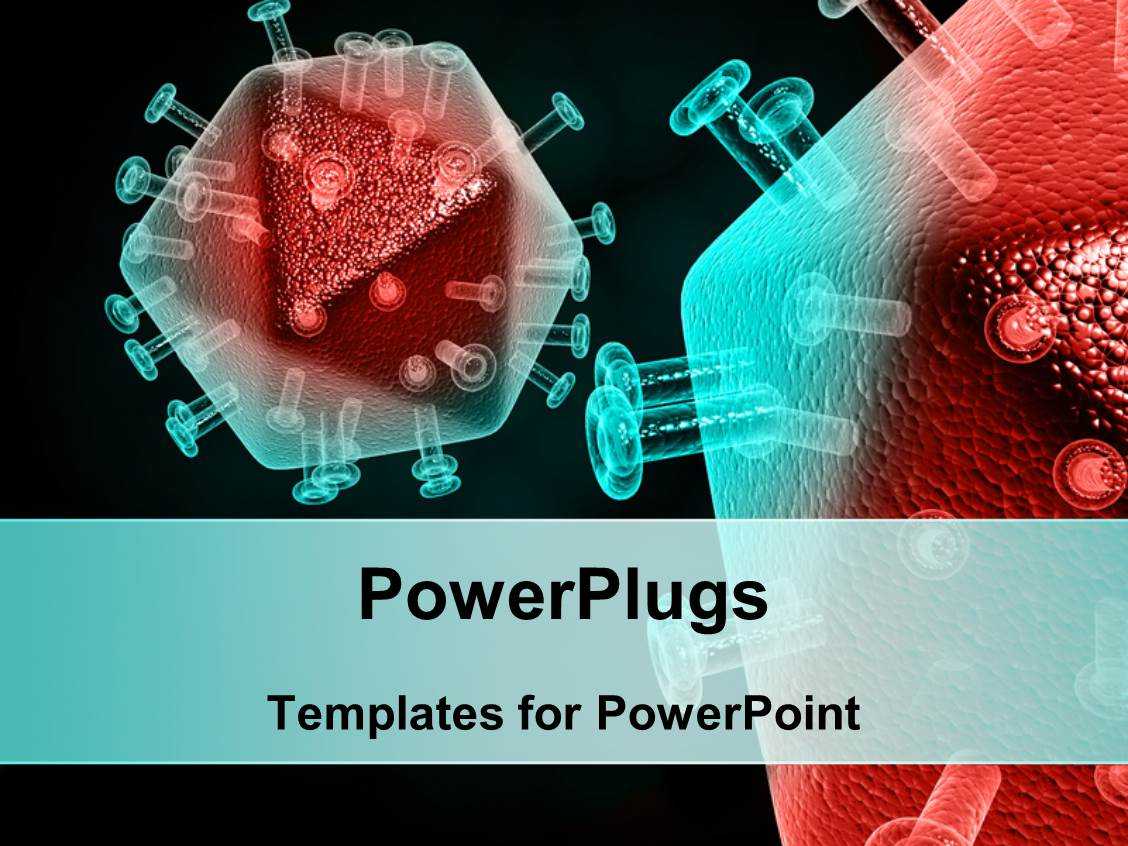 Powerpoint Template: Tested Sample Of Cells Infectedhiv With Virus Powerpoint Template Free Download