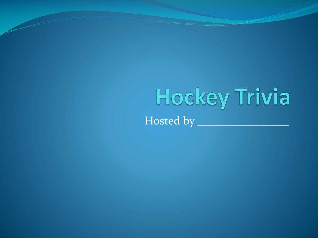Ppt – Hockey Trivia Powerpoint Presentation, Free Download For Trivia Powerpoint Template