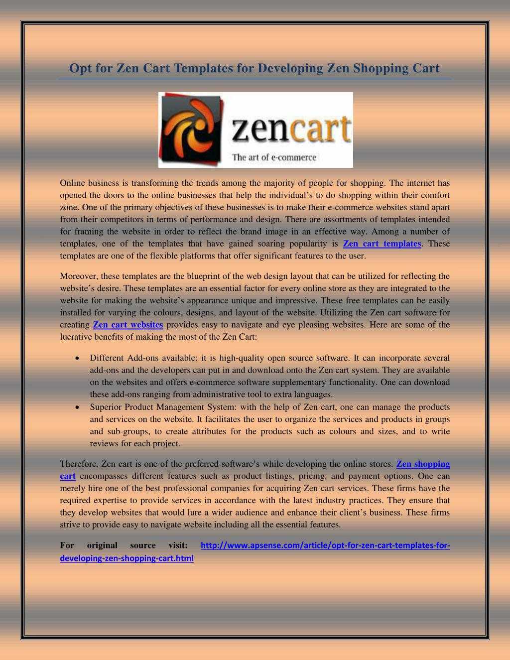 Ppt – Opt For Zen Cart Templates For Developing Zen Shopping Throughout Presentation Zen Powerpoint Templates