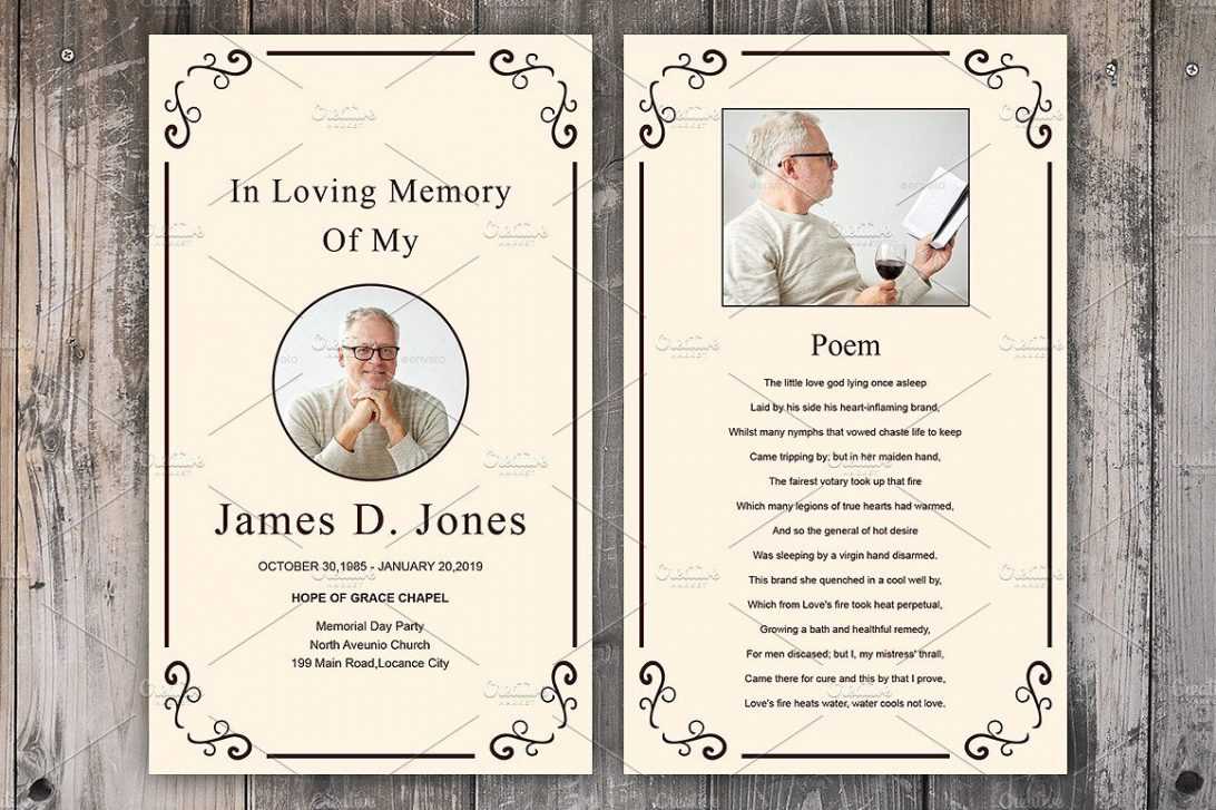 Prayer Cards Template Funeral Templates Missionary Free Throughout In Memory Cards Templates