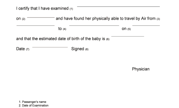Pregnancy Fit To Fly Letter Sample - Fill Online, Printable with regard to Fit To Fly Certificate Template