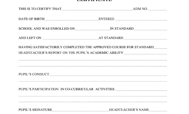 Primary School Leaving Certificate - Fill Online, Printable within School Leaving Certificate Template