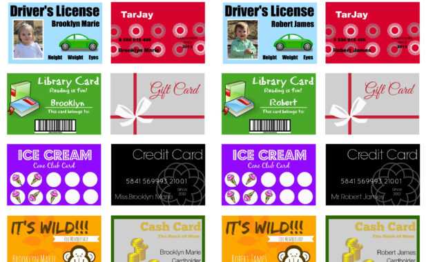 Printable (And Customizable) Play Credit Cards - The Crazy with Credit Card Template For Kids