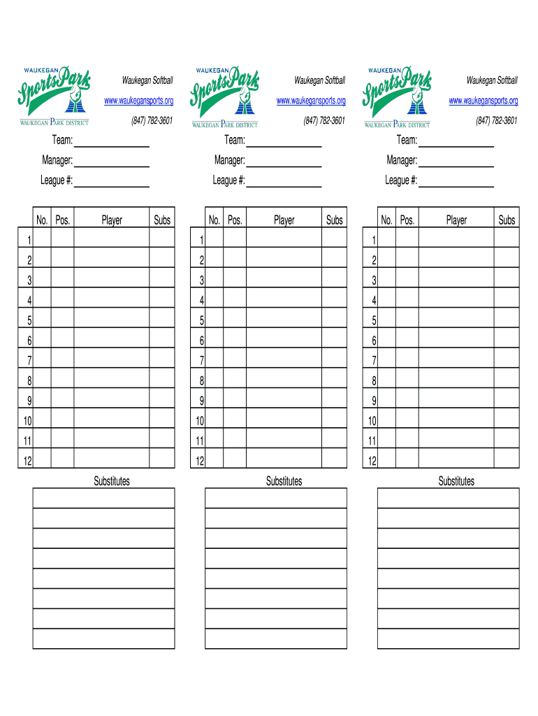 Printable Baseball Lineup Sheet With Positions – Fill Online Pertaining To Free Baseball Lineup Card Template
