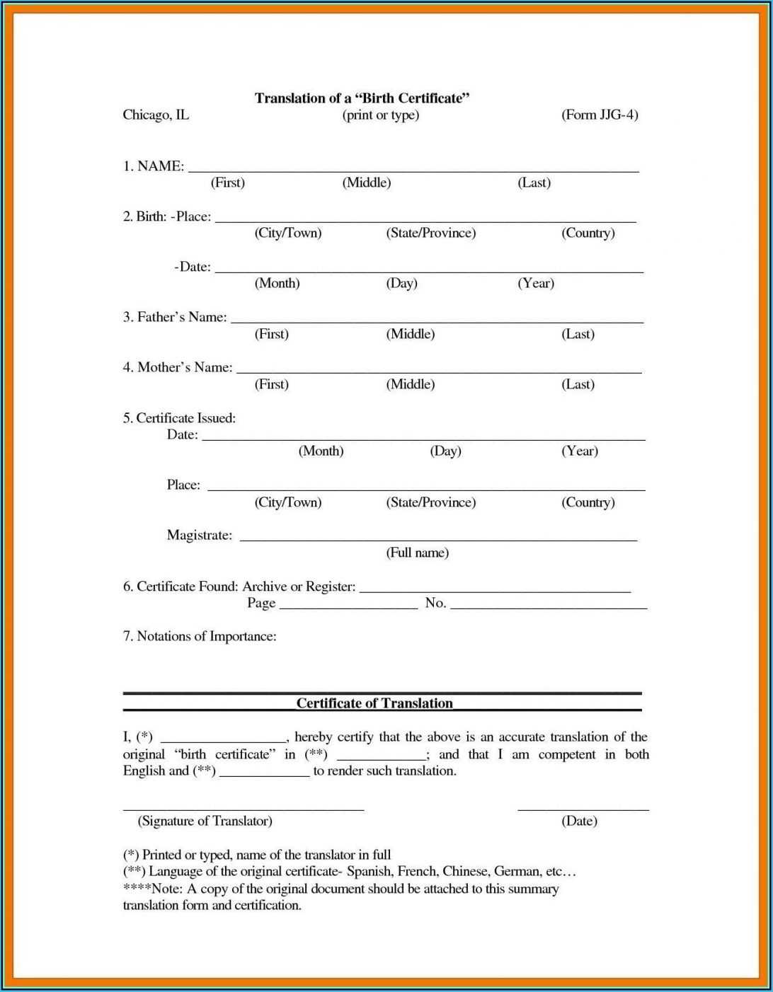 Printable Birth Certificate Form Pa Blank Bd Pdf Philippines Pertaining 