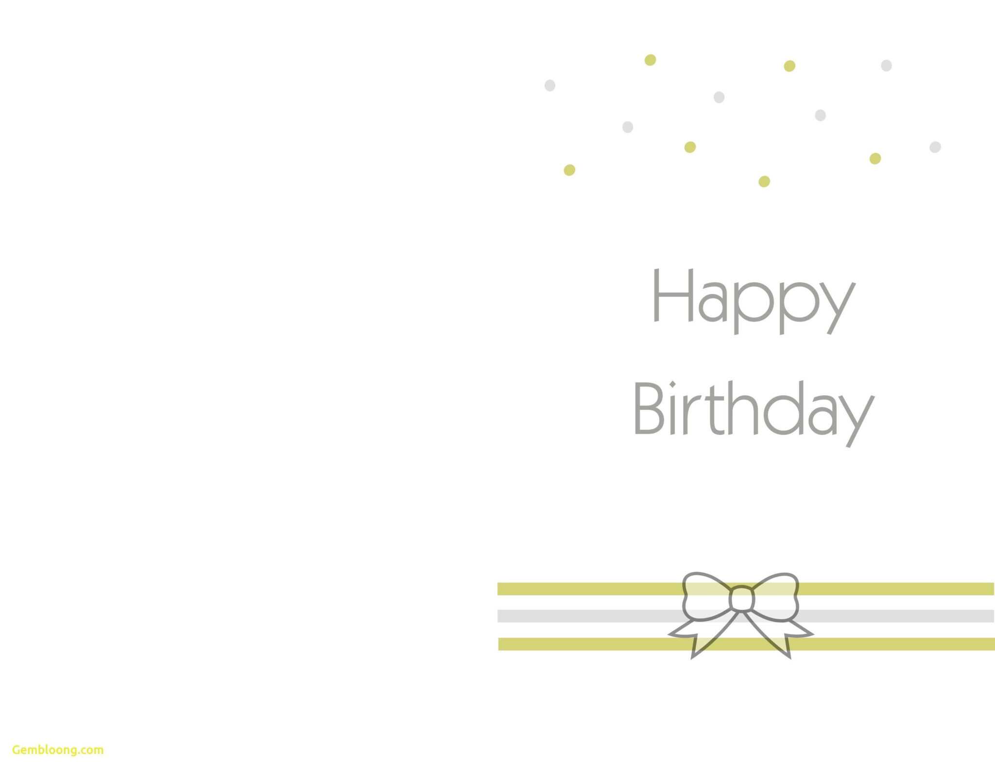 Foldable Birthday Card Template