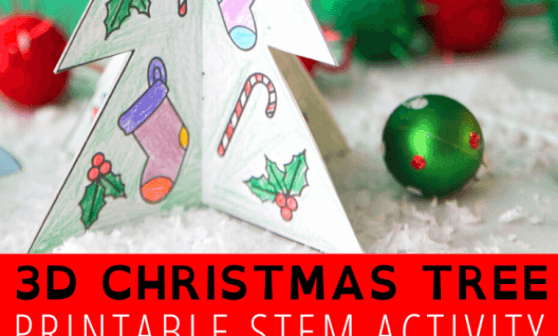 Printable Christmas Tree Template | Little Bins For Little Hands with regard to 3D Christmas Tree Card Template