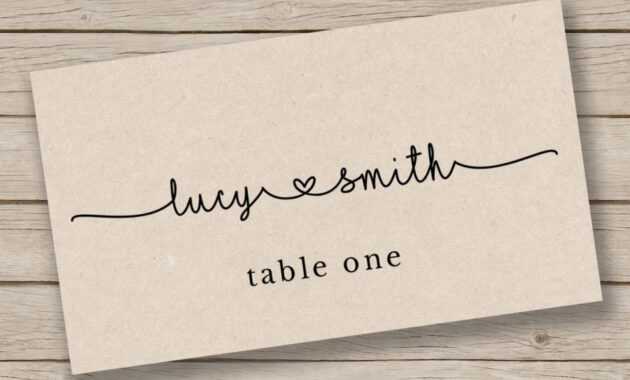 Printable Escort Card Template - Place Card Template - Tent within Printable Escort Cards Template