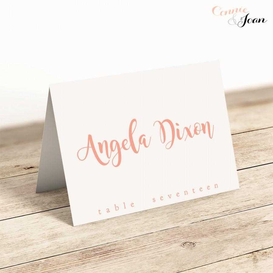 Printable Folded Place Cards Table Name Cards Template Intended For