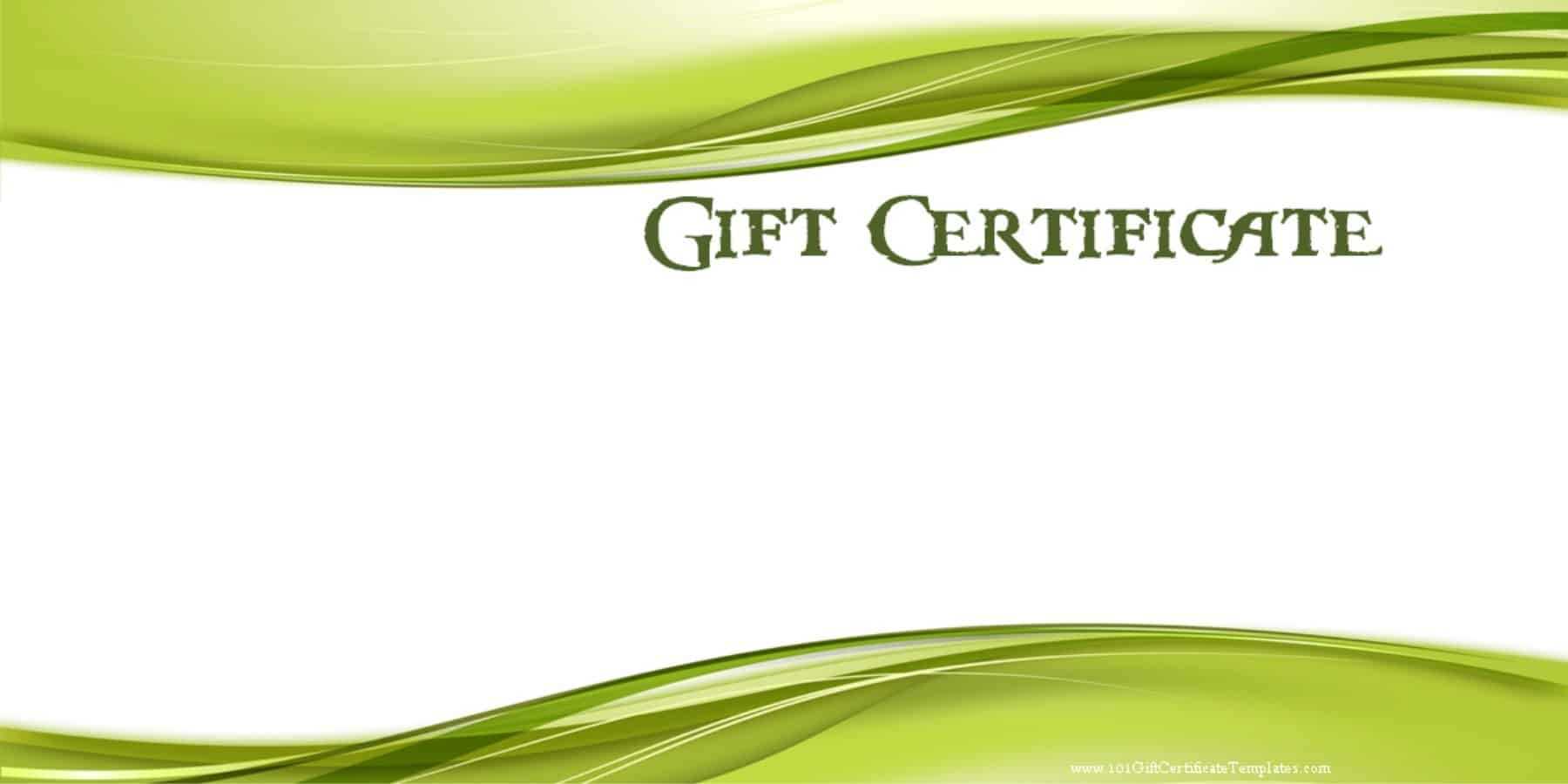 Printable Gift Certificate Templates With Custom Gift Certificate Template