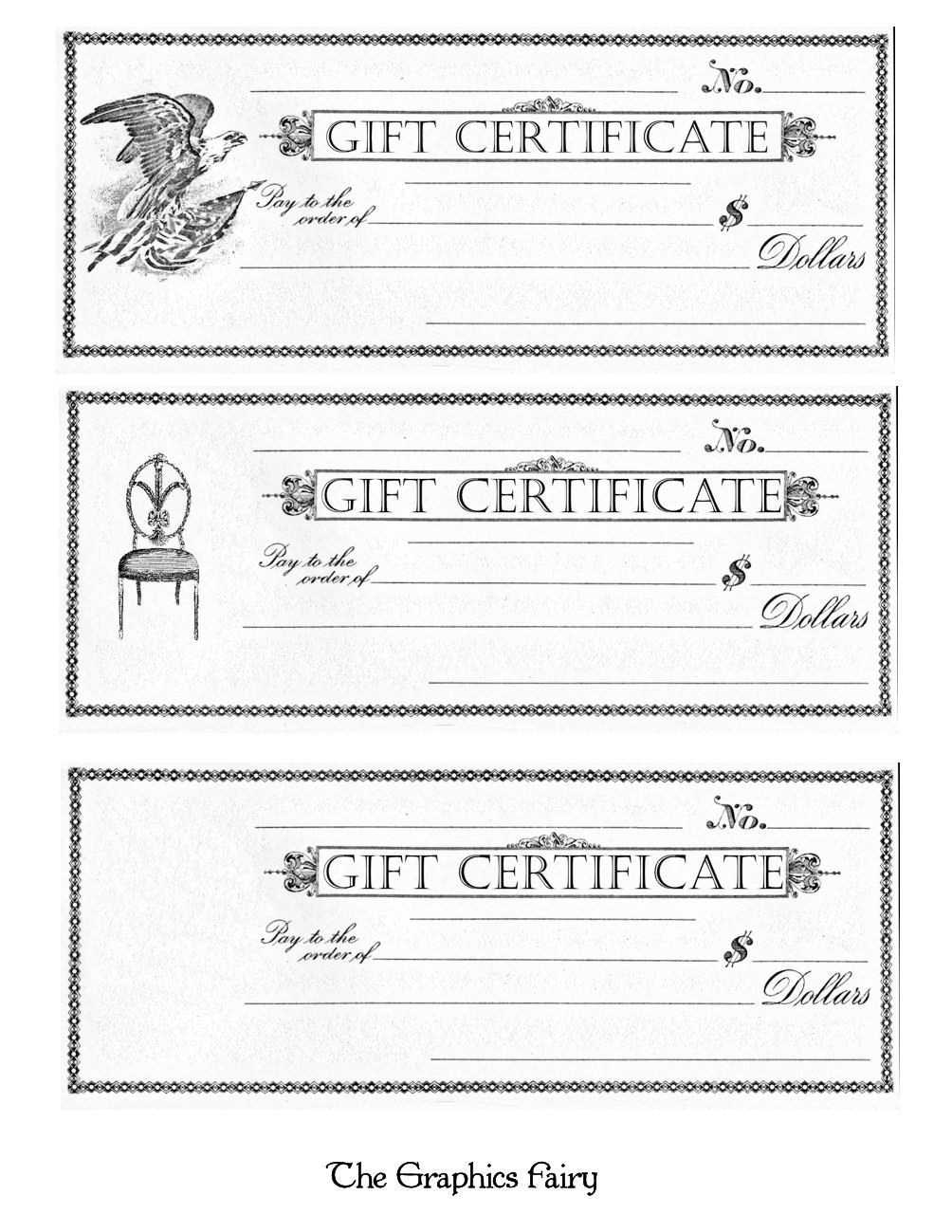 Printable Gift Certificates Template Awesome Free Printable With Black And White Gift Certificate Template Free