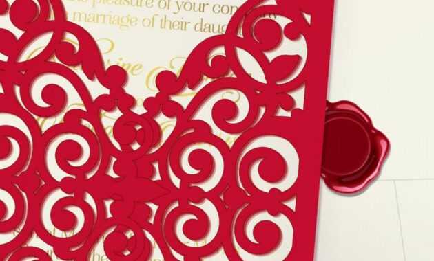 Printable Laser Cut Wedding Invitation Template, Vector pertaining to Free Svg Card Templates