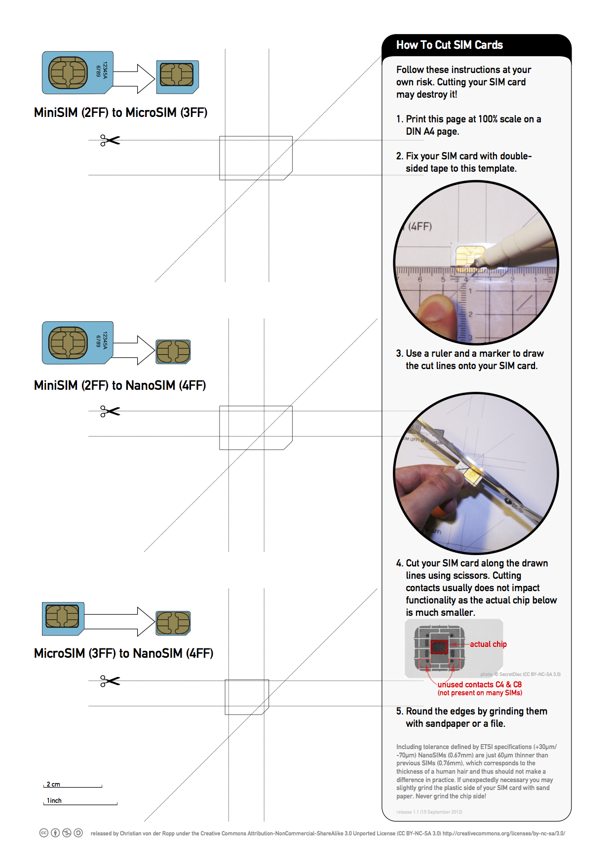 Printable Nano Sim And Micro Sim Cutting Guide [Download With Sim Card Cutter Template