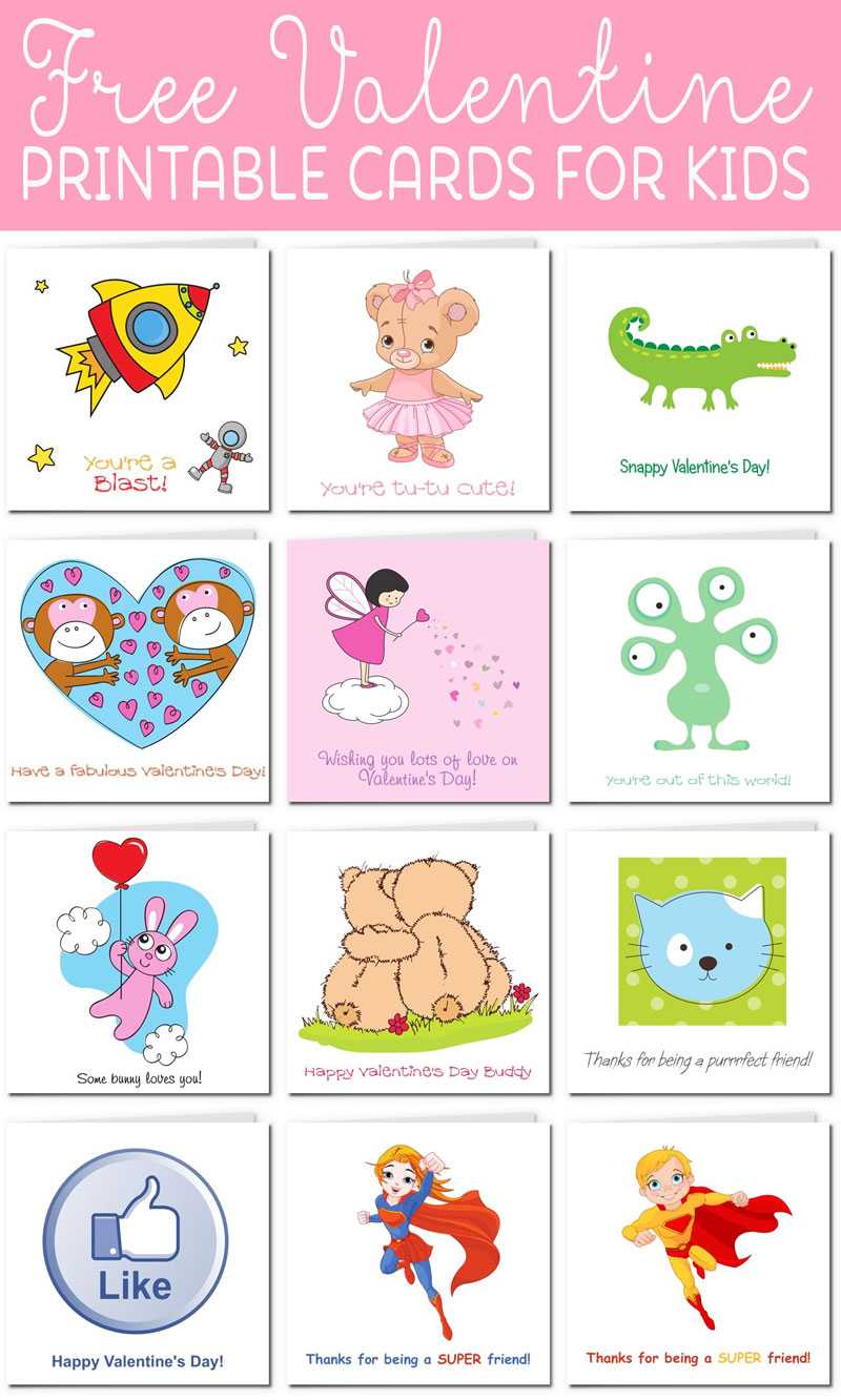 Printable Valentine Cards For Kids Pertaining To Valentine Card Template For Kids