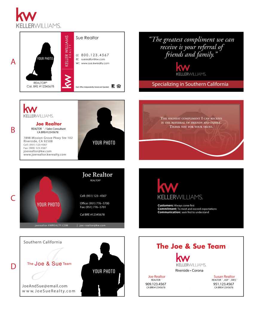 Printing Connection · Keller Williams Business Cards In Keller Williams Business Card Templates