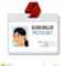 Proctologist Identification Badge Vector. Woman. Id Card Regarding Hospital Id Card Template
