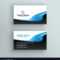 Professional Blue Wave Business Card Template Within Professional Business Card Templates Free Download