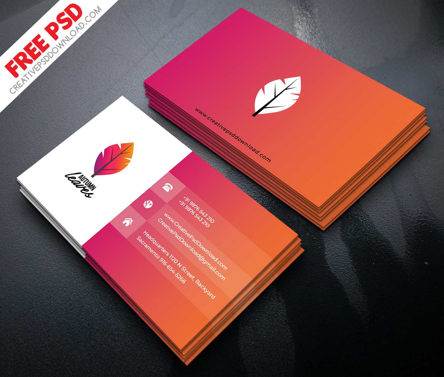 Professional Business Card Psd Free Download Intended For Visiting Card Templates Psd Free Download