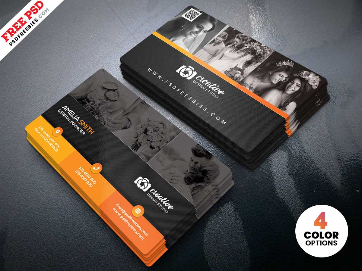 Professional Photographer Business Card Design Psd With Regard To Free Business Card Templates For Photographers