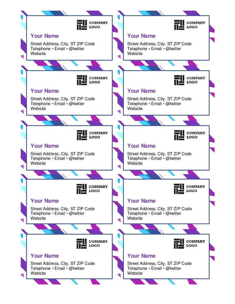 Purple Graphic Business Cards Inside Business Cards Templates Microsoft Word