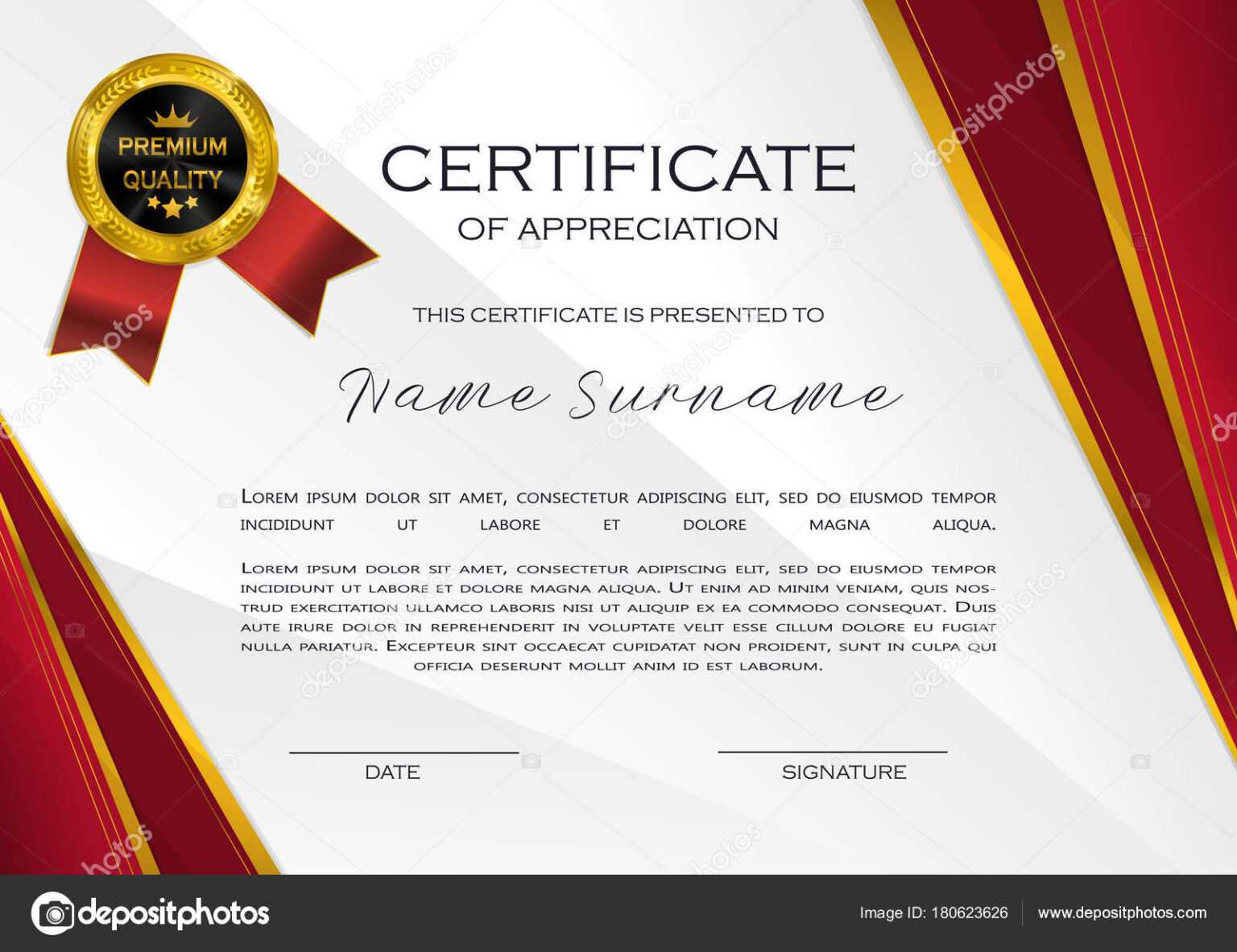 High Resolution Certificate Template