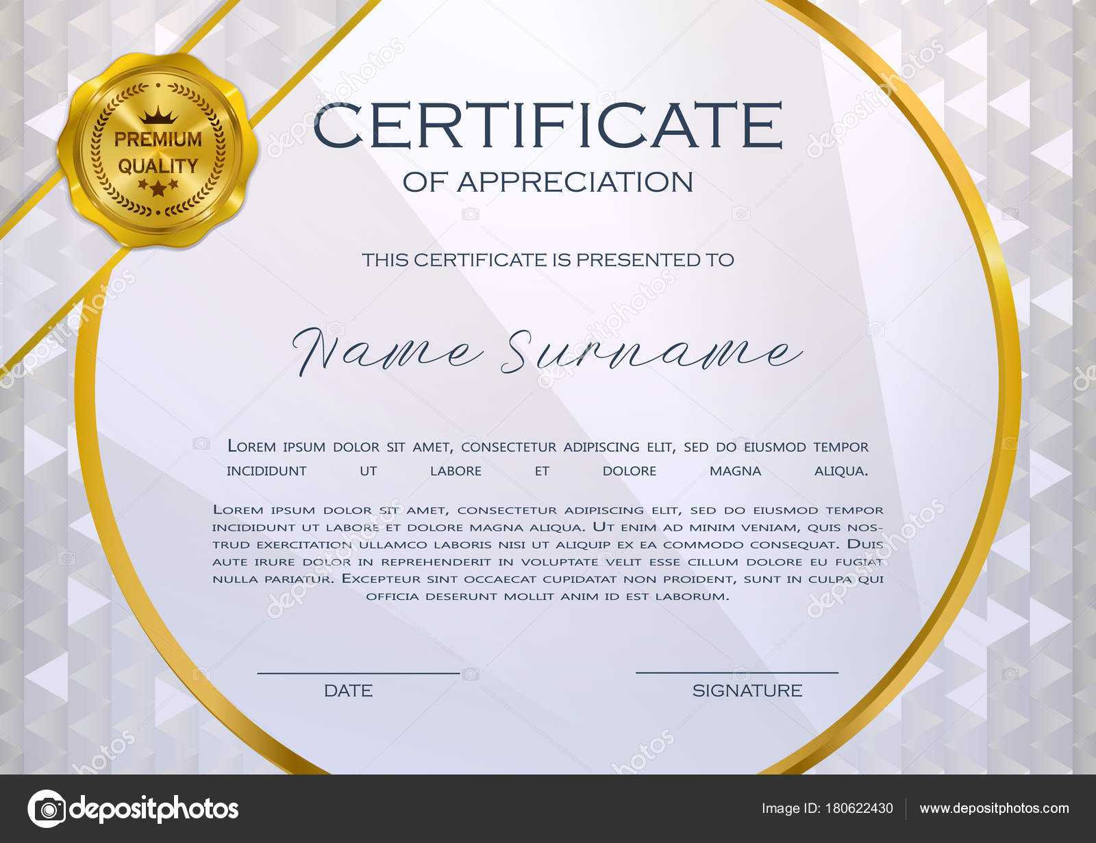 Qualification Certificate Appreciation Design Elegant Luxury Regarding Qualification Certificate Template