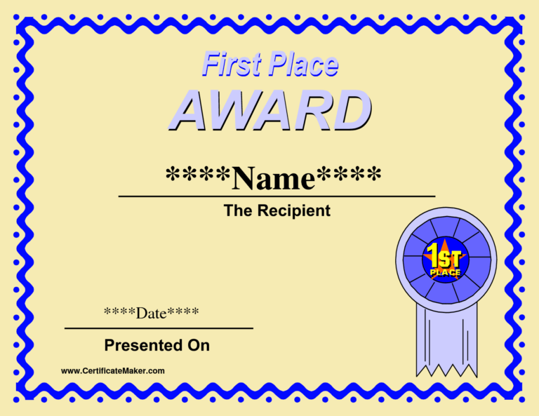 qualified-1st-place-award-certificate-template-with-yellow-within-first