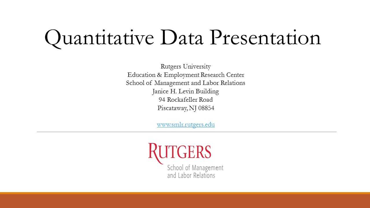 Quantitative Data Presentation Rutgers University Education Intended For Rutgers Powerpoint Template