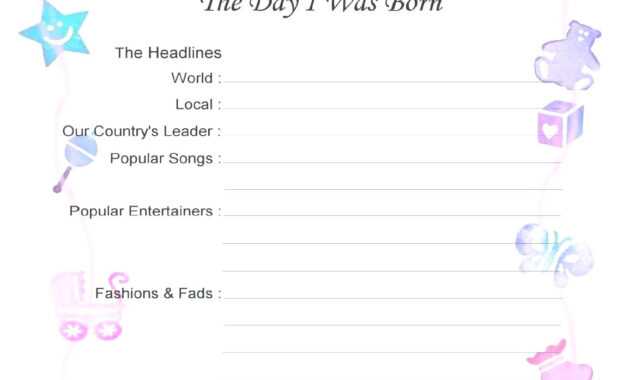Rare Birth Certificate Template Word Ideas Free Microsoft throughout Girl Birth Certificate Template