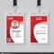 Red Corporate Id Card Template — Stock Vector © Bonezboyz regarding Work Id Card Template