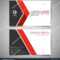 Red Fold Modern Creative Business Card Stock Vector (Royalty Throughout Fold Over Business Card Template