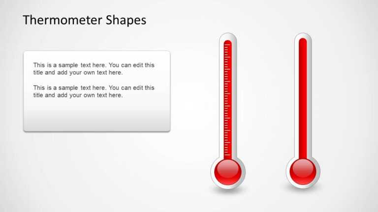 Red Thermometer Shape Template For Powerpoint – Slidemodel Throughout ...