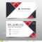 Red Triangle Corporate Business Card, Name Card Template With Regard To Buisness Card Template