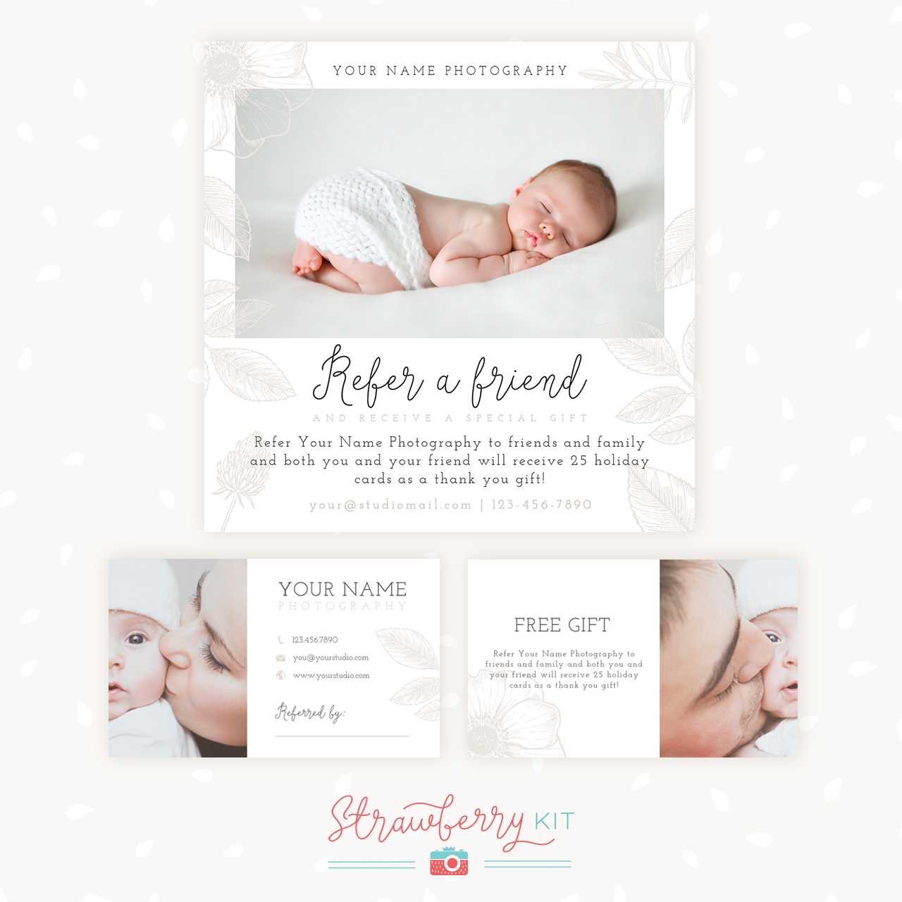 Refer A Friend Photography Template | Bonus Business Cards With Regard To Photography Referral Card Templates