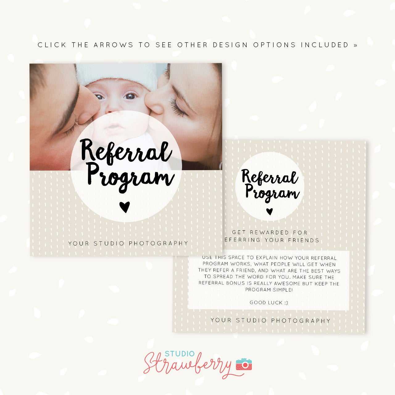 Referral Cards, Referral Card Template, Referral Program, Tell A Friend,  Referral Photoshop Template, Word Of Mouth Marketing Board Psd In Referral Card Template
