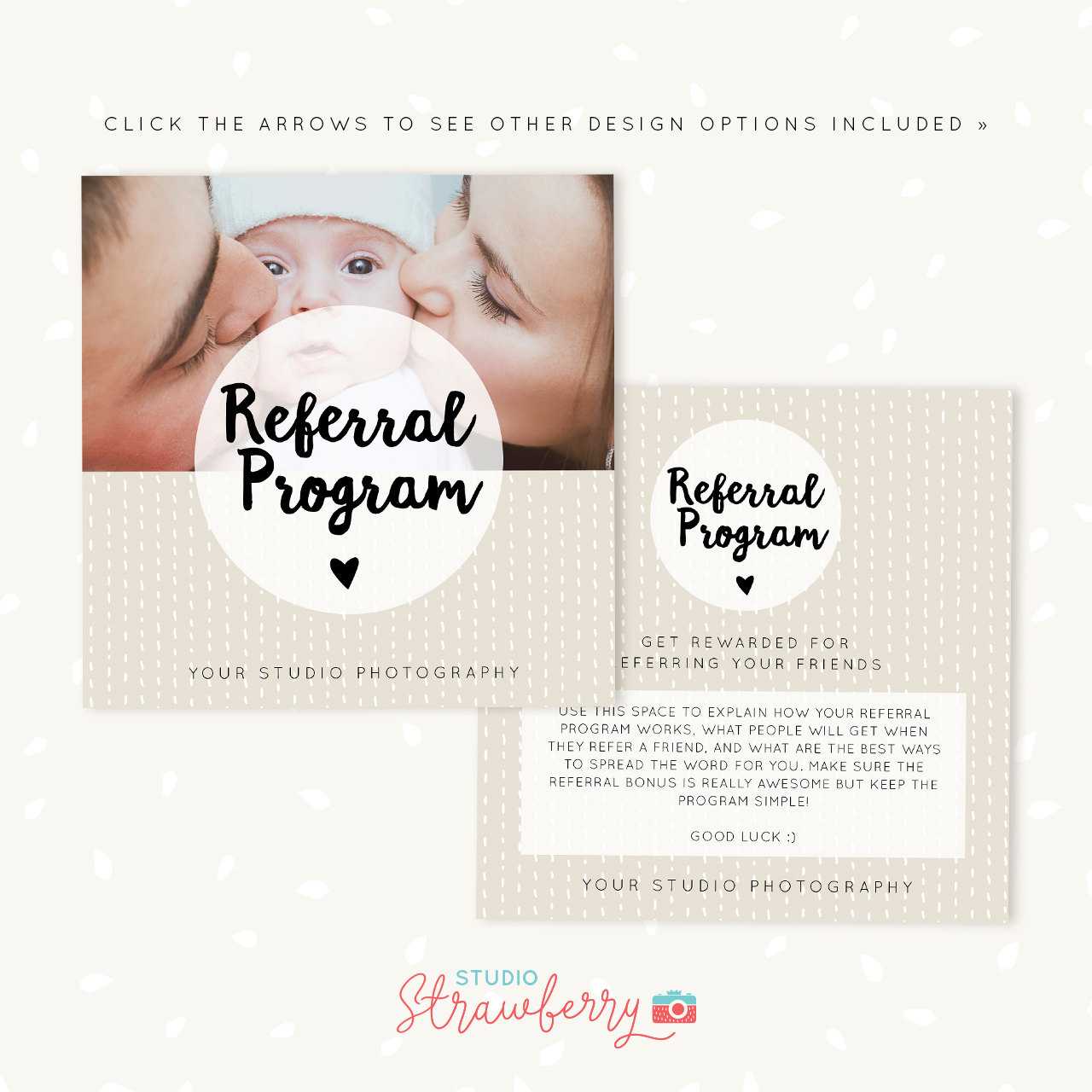 Referral Cards, Referral Card Template, Referral Program, Tell A Friend,  Referral Photoshop Template, Word Of Mouth Marketing Board Psd Intended For Photography Referral Card Templates