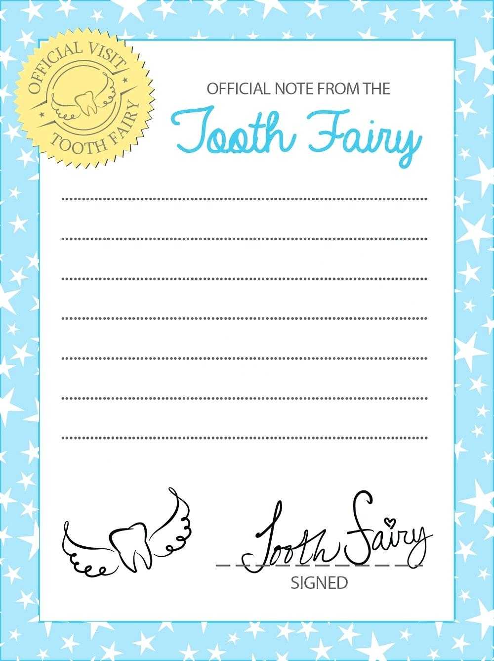 Refreshing Tooth Fairy Printable Letter | Wanda Website Inside Free Tooth Fairy Certificate Template