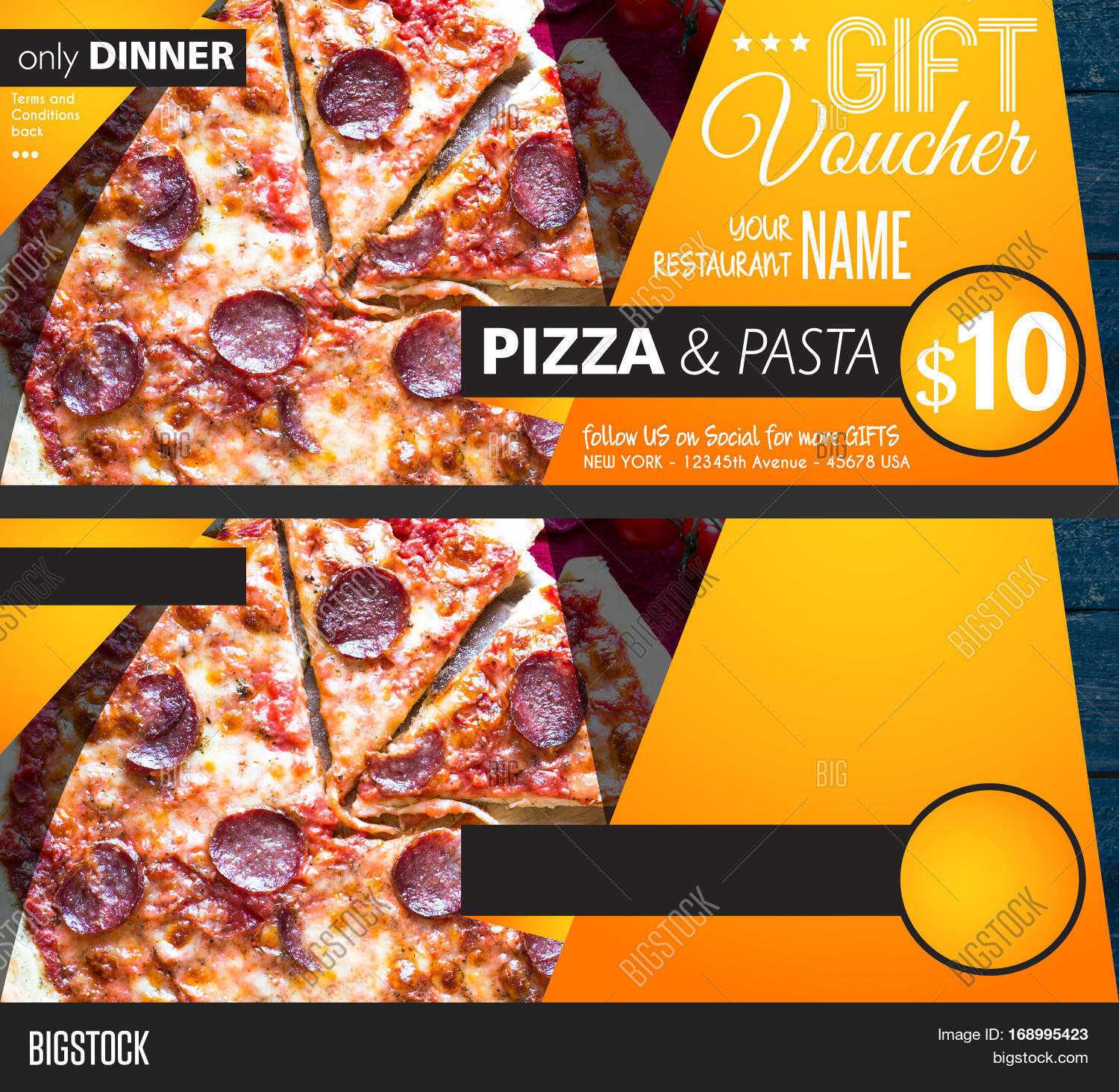 Restaurant Gift Image & Photo (Free Trial) | Bigstock Regarding Pizza Gift Certificate Template