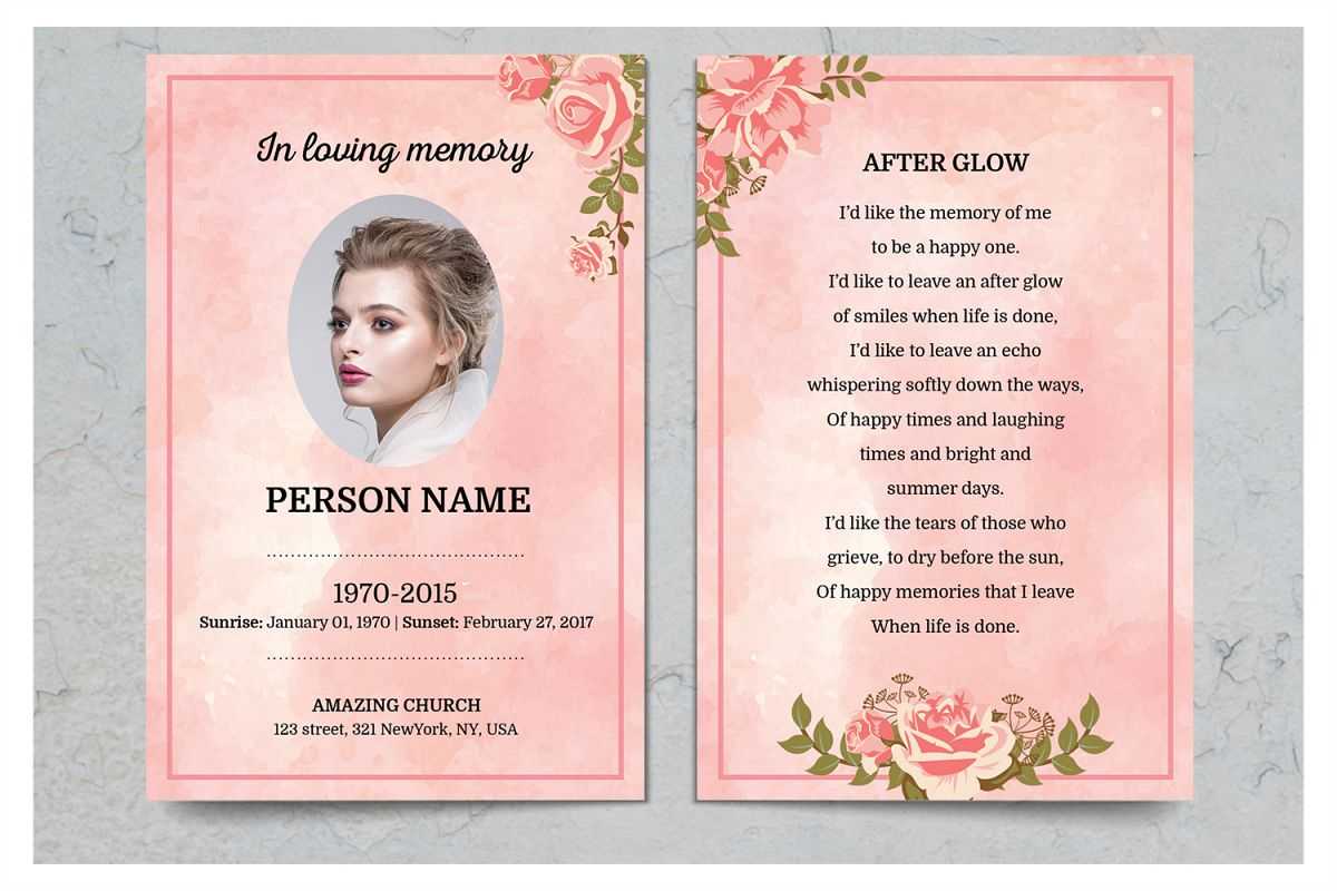 Rose Gold Prayer Card Template Pertaining To Prayer Card Template For Word